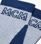 MCM Grey Colorblock Cotton Socks