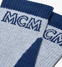 MCM Grey Colorblock Cotton Socks