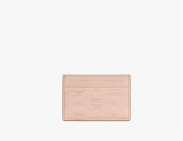 MCM (Beige Card Case in Monogram Leather)