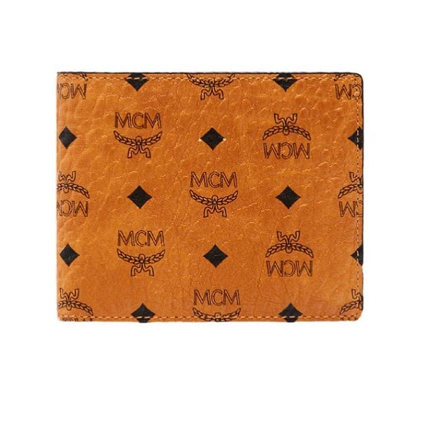 MCM (Brown Bifold Wallet in Visetos Original)