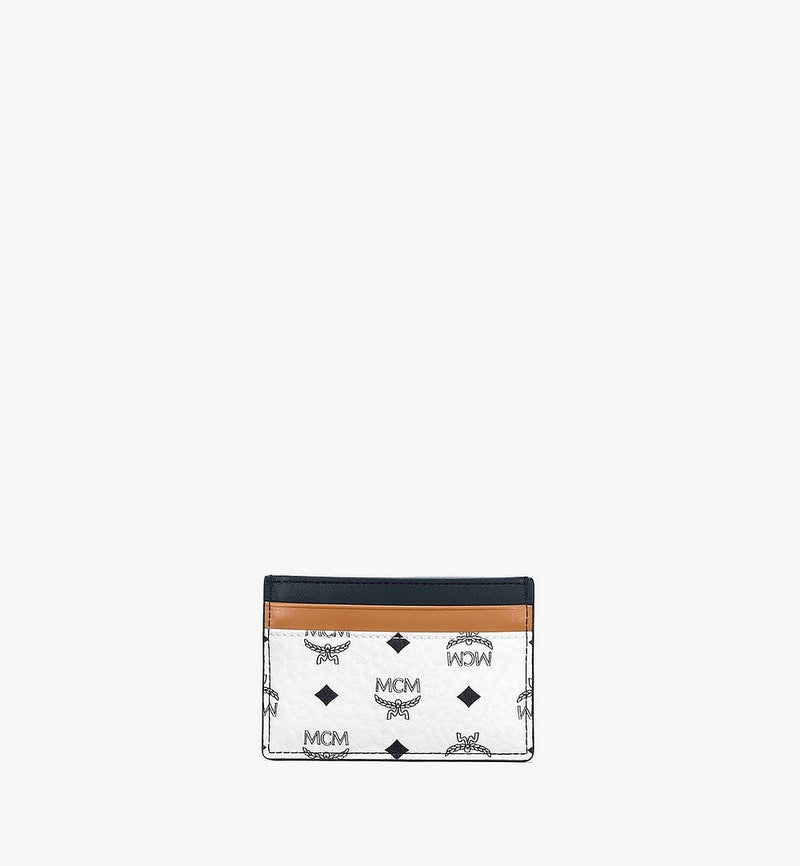 Mcm (white/cognac Card Case in Visetos Mix)