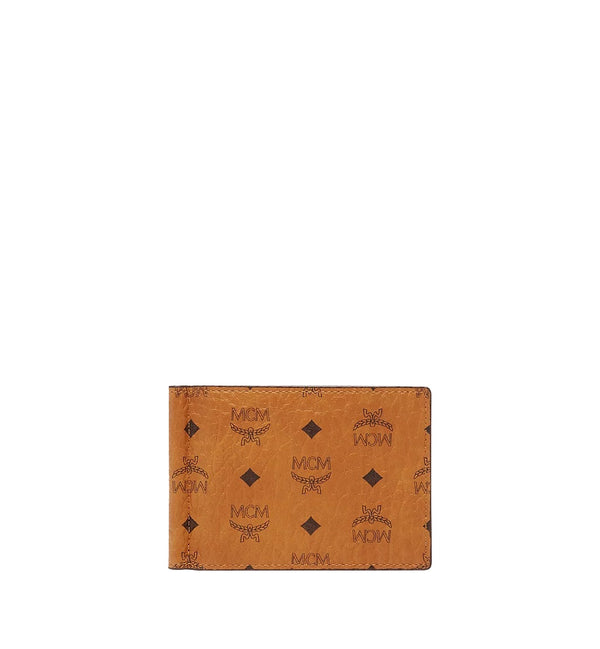 Mcm (cognac Money Clip Wallet in Visetos Original)