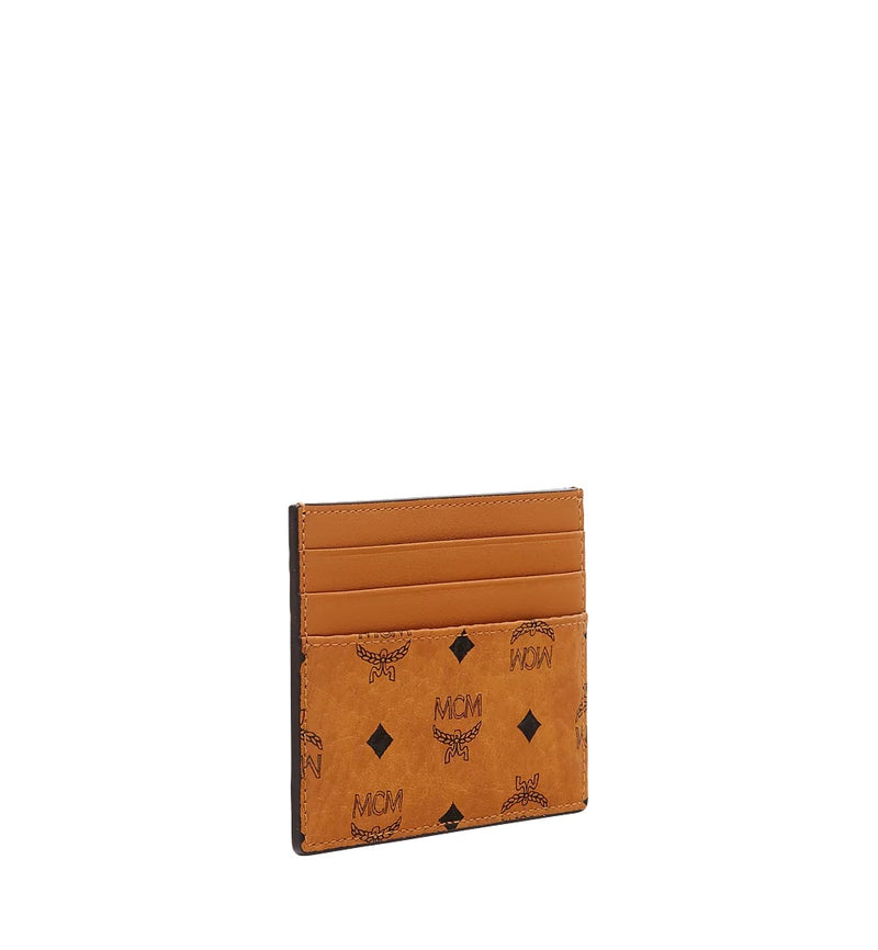 Mcm (cognac Money Clip Card Case in Visetos Original)