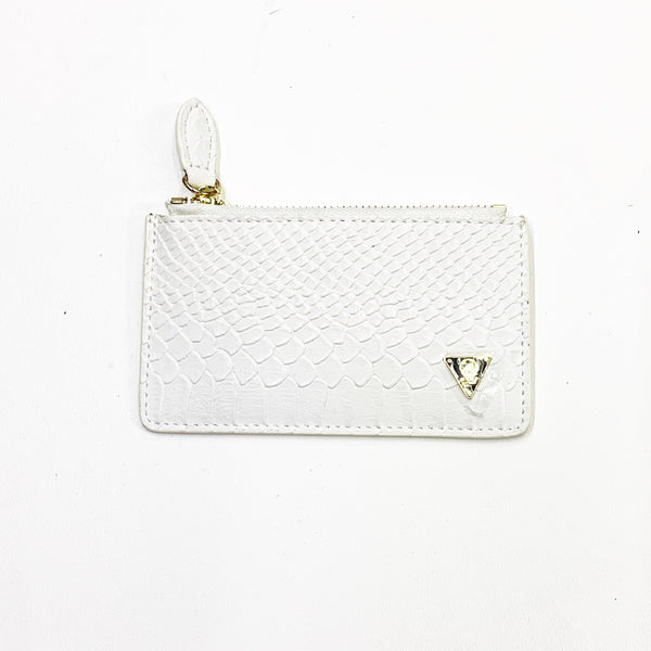 Mint worldwide (white/gold) pouch