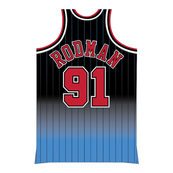 mitchell & ness (black bulls jersey)