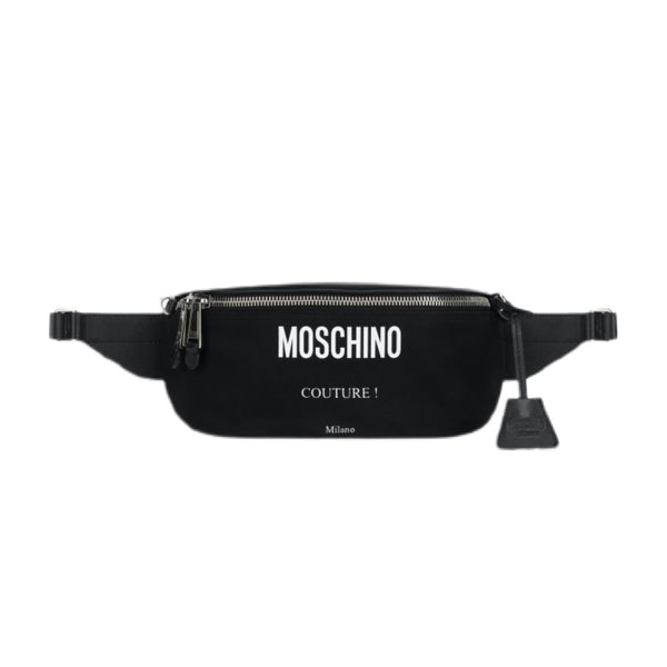 Moschino (black couture cordura nylon waist bag)