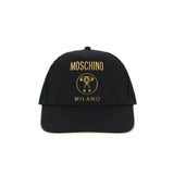 Moschino (black/Gold canvas hat double question mark)