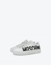Moschino (white logo leather low top sneaker)