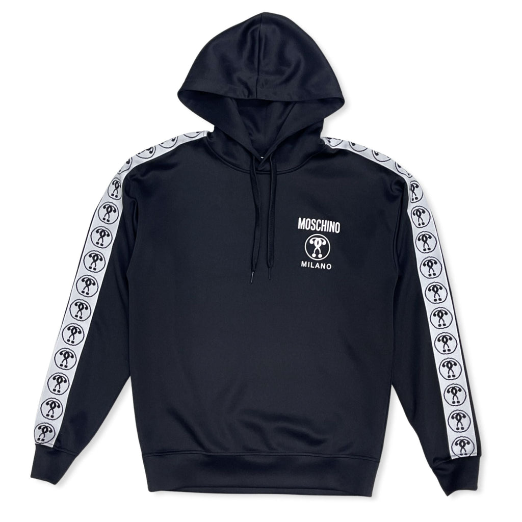 Moschino tape hoodie black hotsell