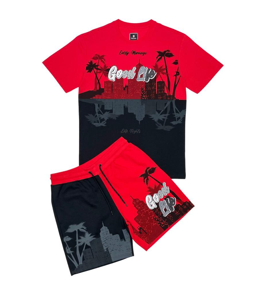 Motive denim (red good life short set)