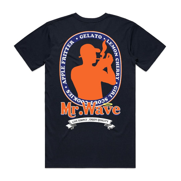 Mr. wave (navy “live simple t-shirt)