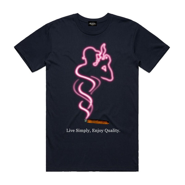 Mr. wave (navy “ live simple t-shirt)