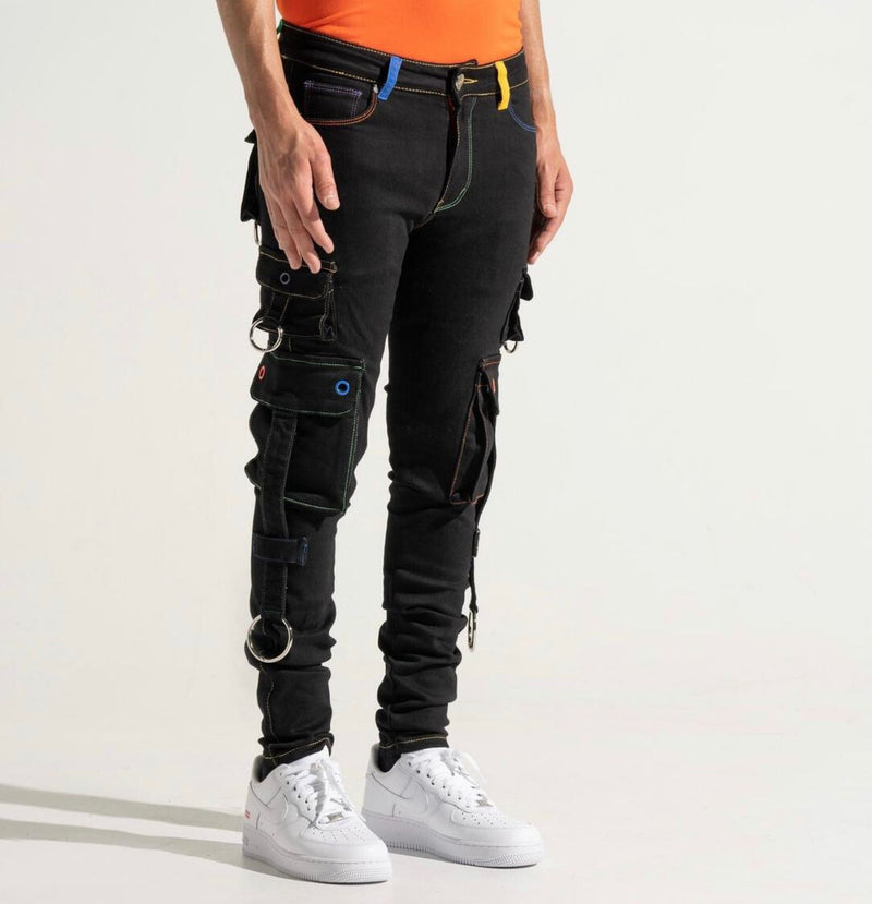 Pheelings Black/multicolor cargo jean)