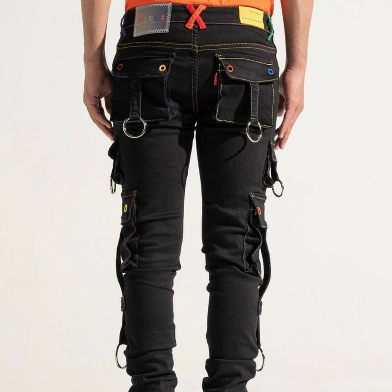 Pheelings Black/multicolor cargo jean)