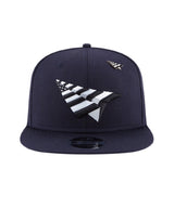 Paper Planes Old School Snapback Hat Navy/Grey Crown