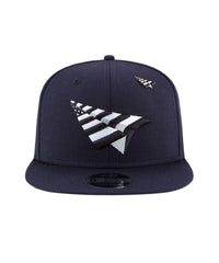 Paper Planes Old School Snapback Hat Navy/Grey Crown