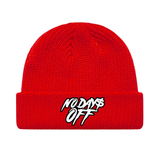 Point blank (red/white “no day off beanie)