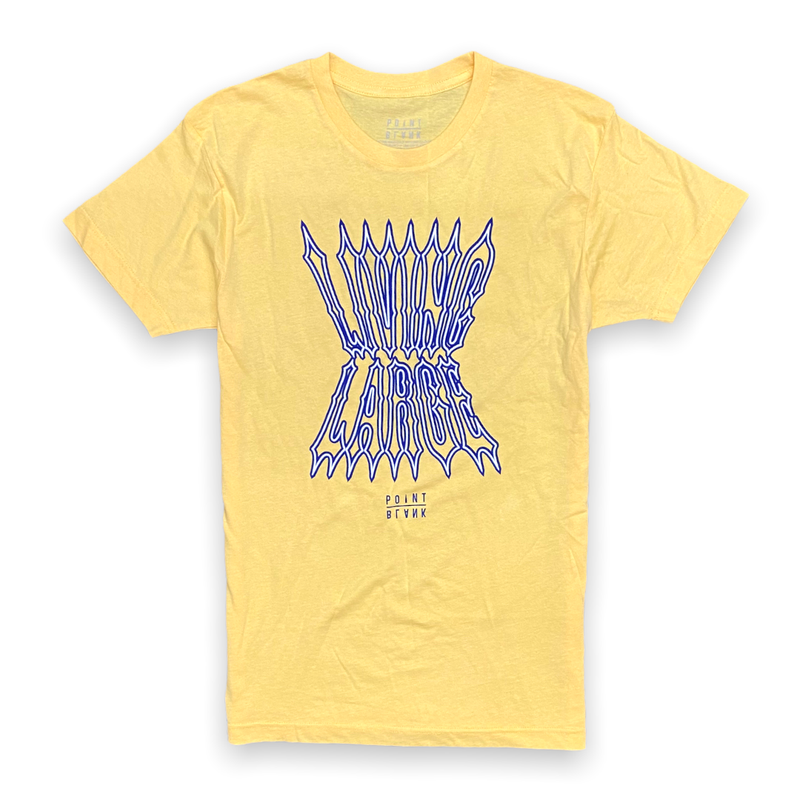 Point black (cream "living large  t-shirt)