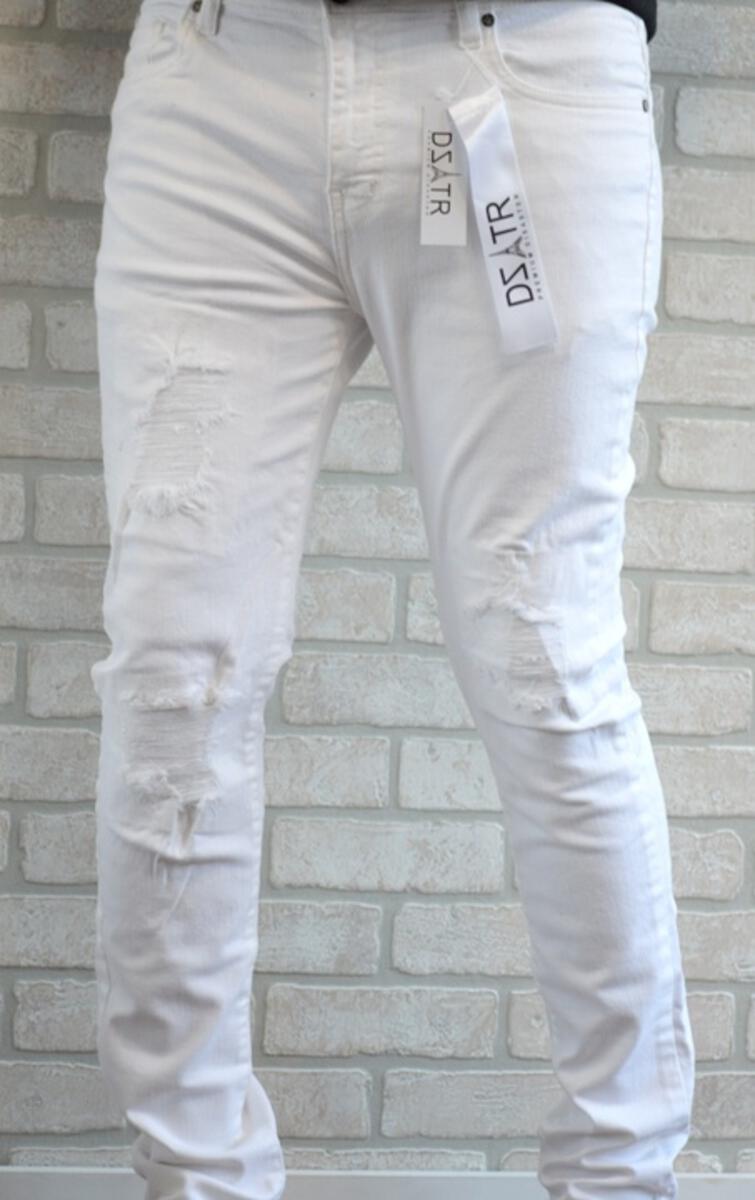 Premium Disaster Men's white Ultra stretch jean