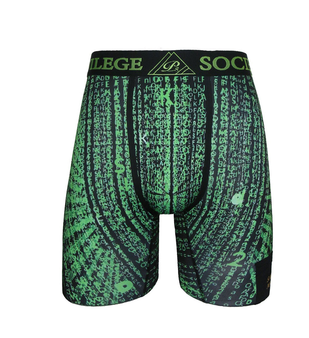 Privilege Society Matrix Graphic Boxer Briefs Green
