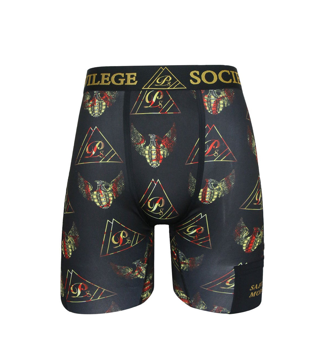 Privilege Society Trinade Monogram Boxer Briefs Black