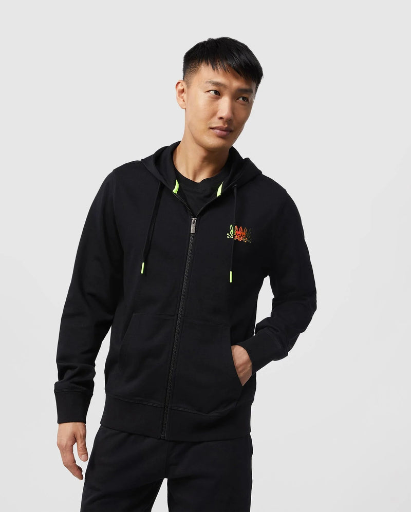 Psycho bunny  (black lafayette men's terry zip hoodie)