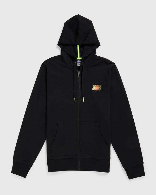 Psycho bunny  (black lafayette men's terry zip hoodie)