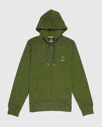 Psycho Bunny Men’s Waverly Logo Hoodie – Dark Olive