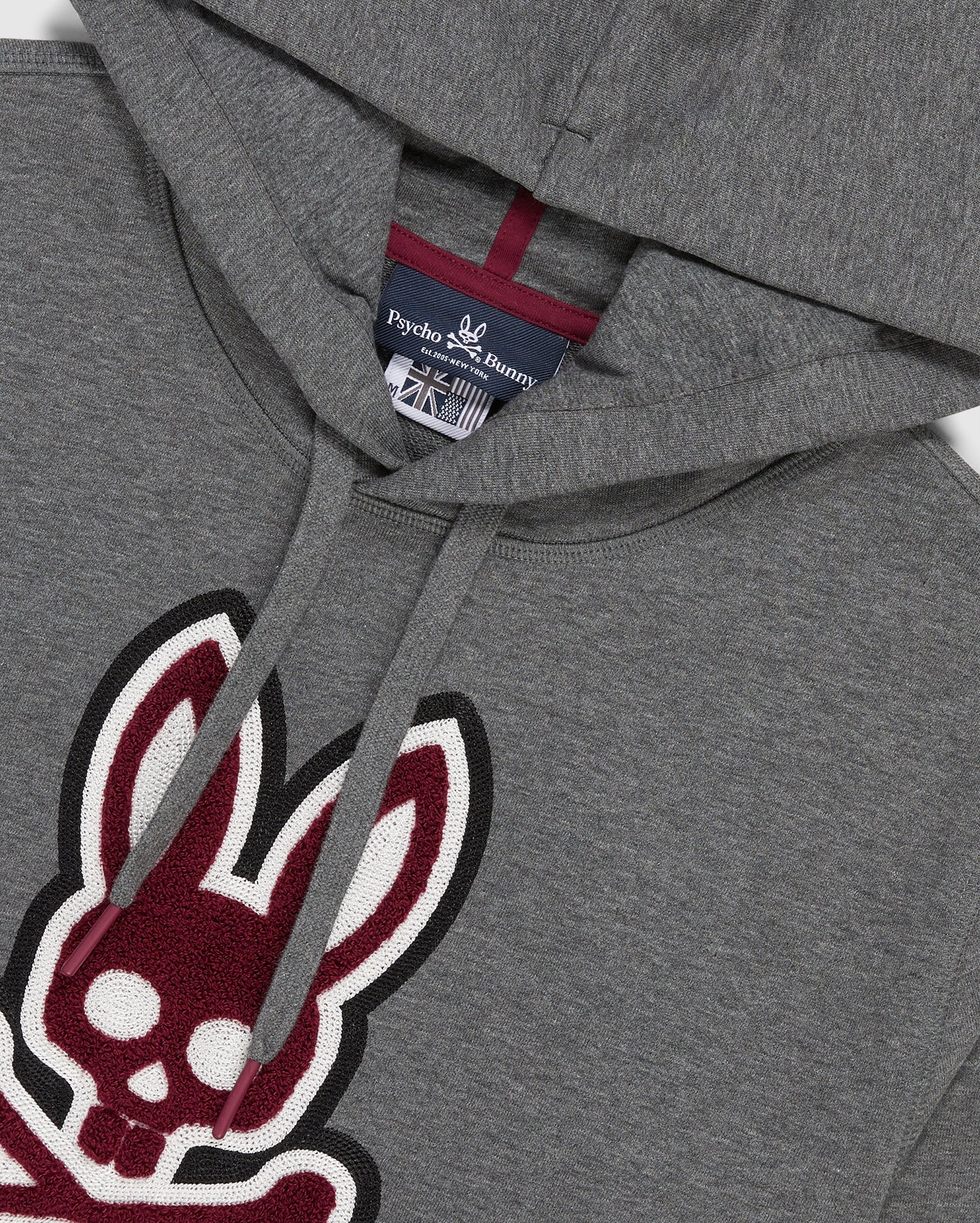 Psycho bunny (heather storm mens patchin hoodie) – VIP Clothing Stores
