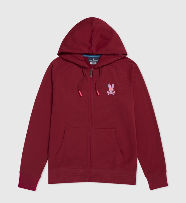 Psycho bunny (mens wine  Bennett full zip hoodie)