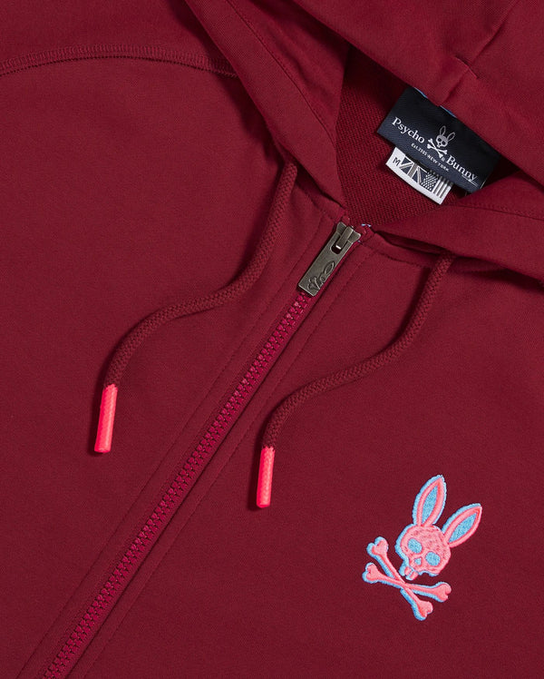 Psycho bunny (mens wine  Bennett full zip hoodie)