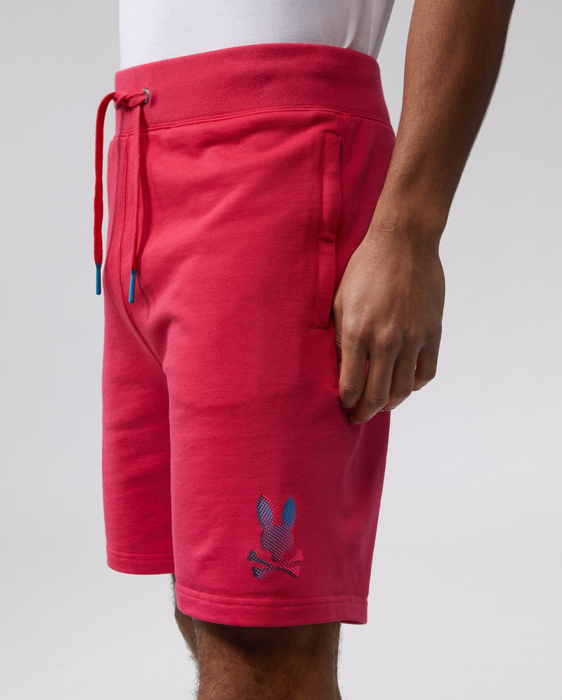 Psycho bunny (mens bright fuschia hindes sweat short)