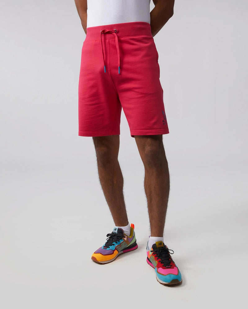 Psycho bunny (mens bright fuschia hindes sweat short)