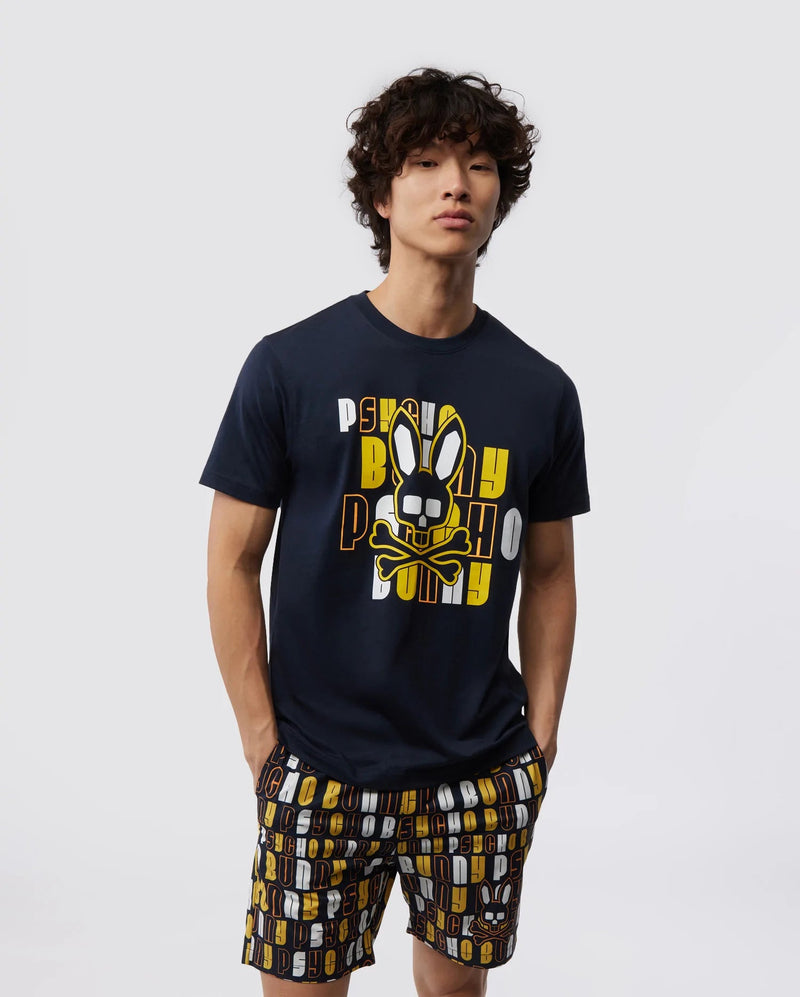 Psycho Bunny (Men's Navy men's krome graphic t-shirt)