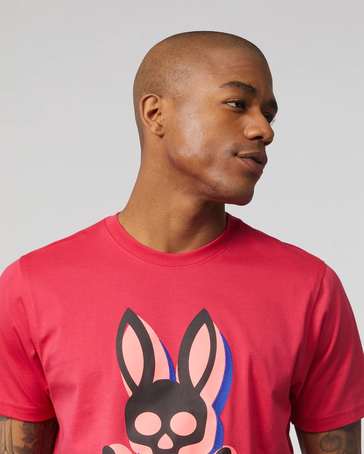 Psycho bunny (mens bright fuschia lamport graphic t-shirt)