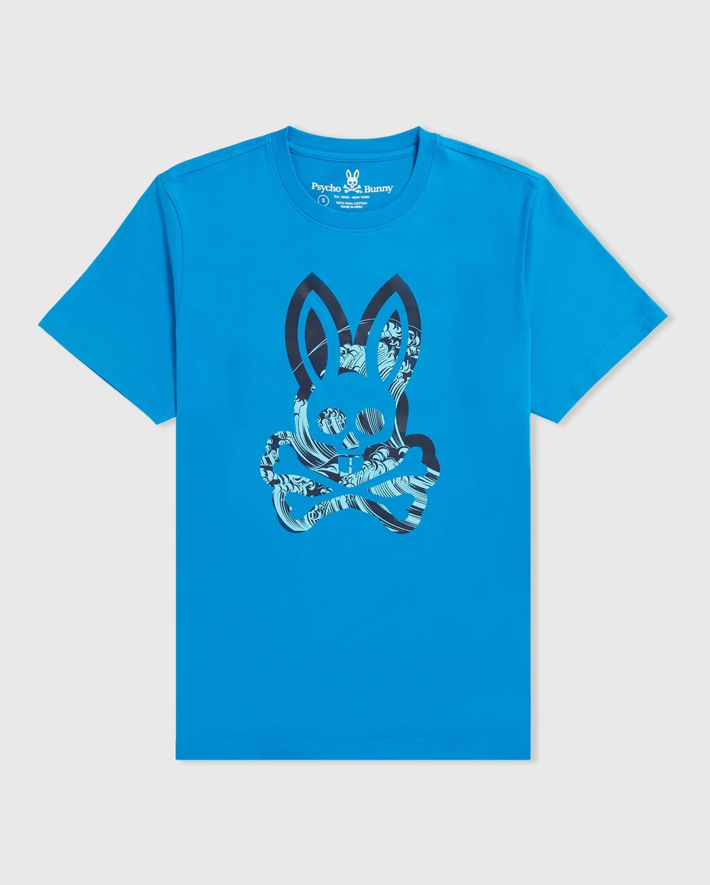 Psycho bunny (mens seaport blue Thames graphic t-shirt)