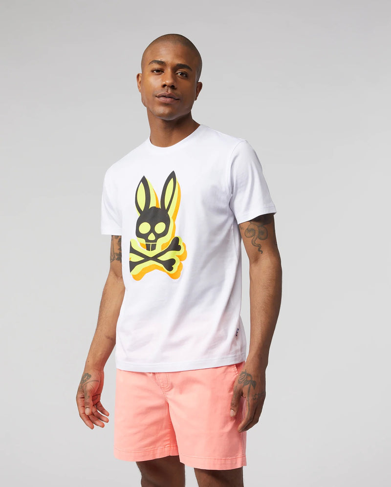 Psycho bunny (mens white Lamont graphic t-shirt)