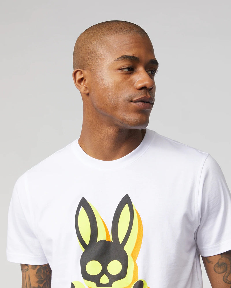 Psycho bunny (mens white Lamont graphic t-shirt)