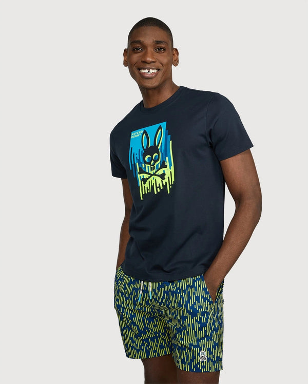 Psycho bunny (navy mens Hayden graphic t-shirt)