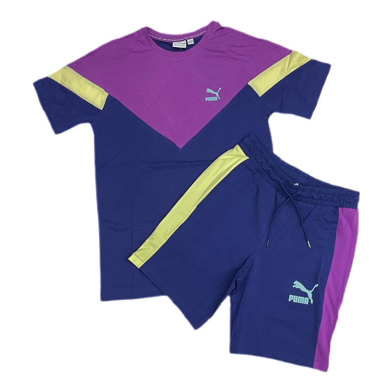 Puma (royal blue purple/yellow short set)