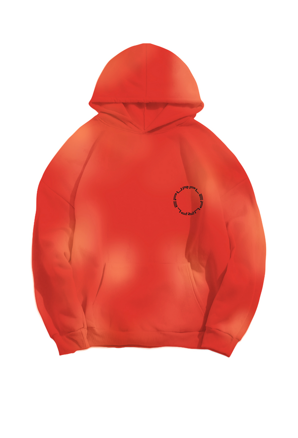 Purple brand (red heavy dry fleece hoodie)