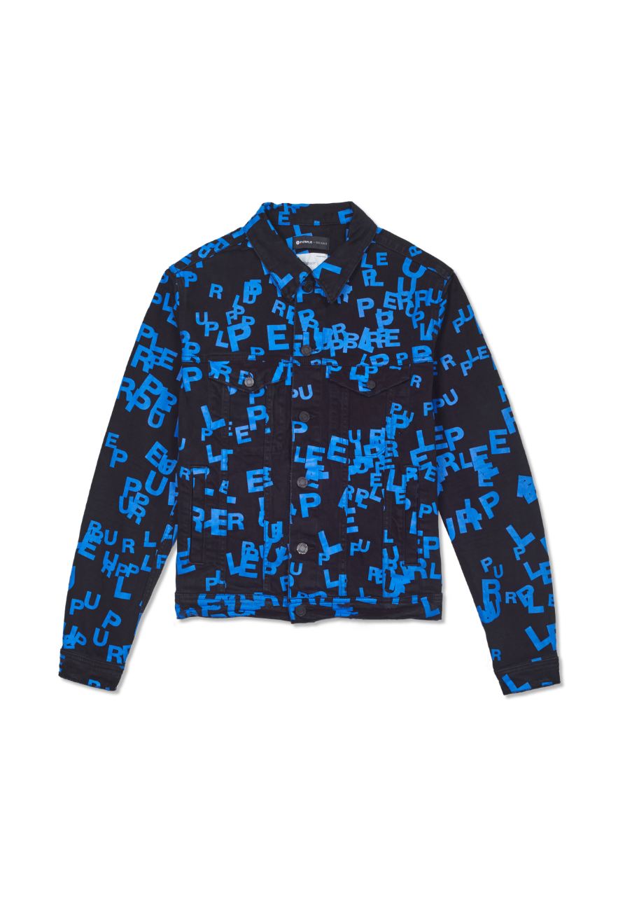Rare Waimea Denim Splatter Paint Jacket Black Purple White