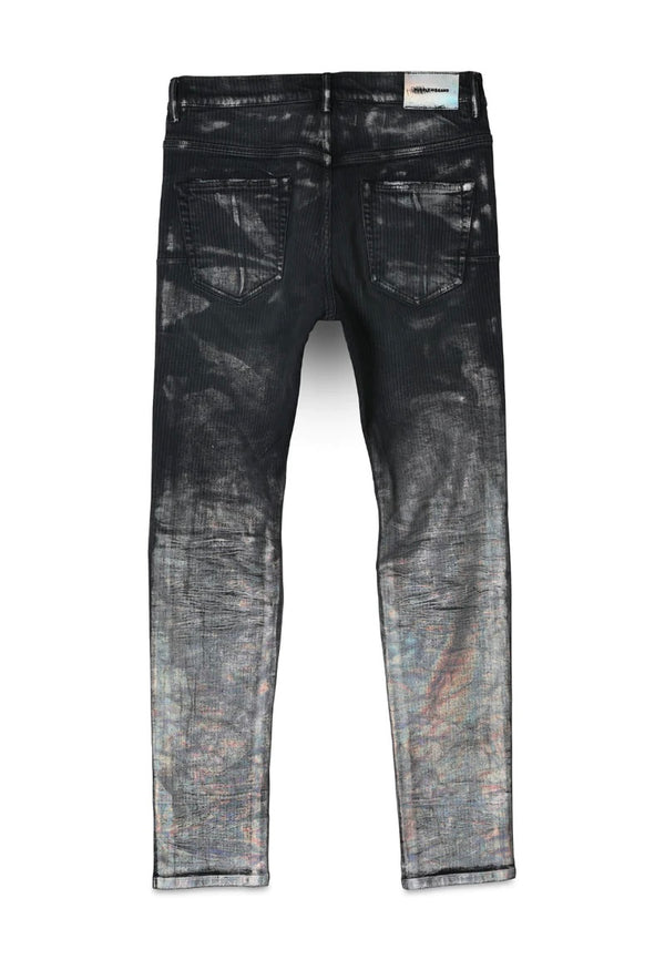 Purple brand (black anthracite hickory over dye w iridescent foil jean)
