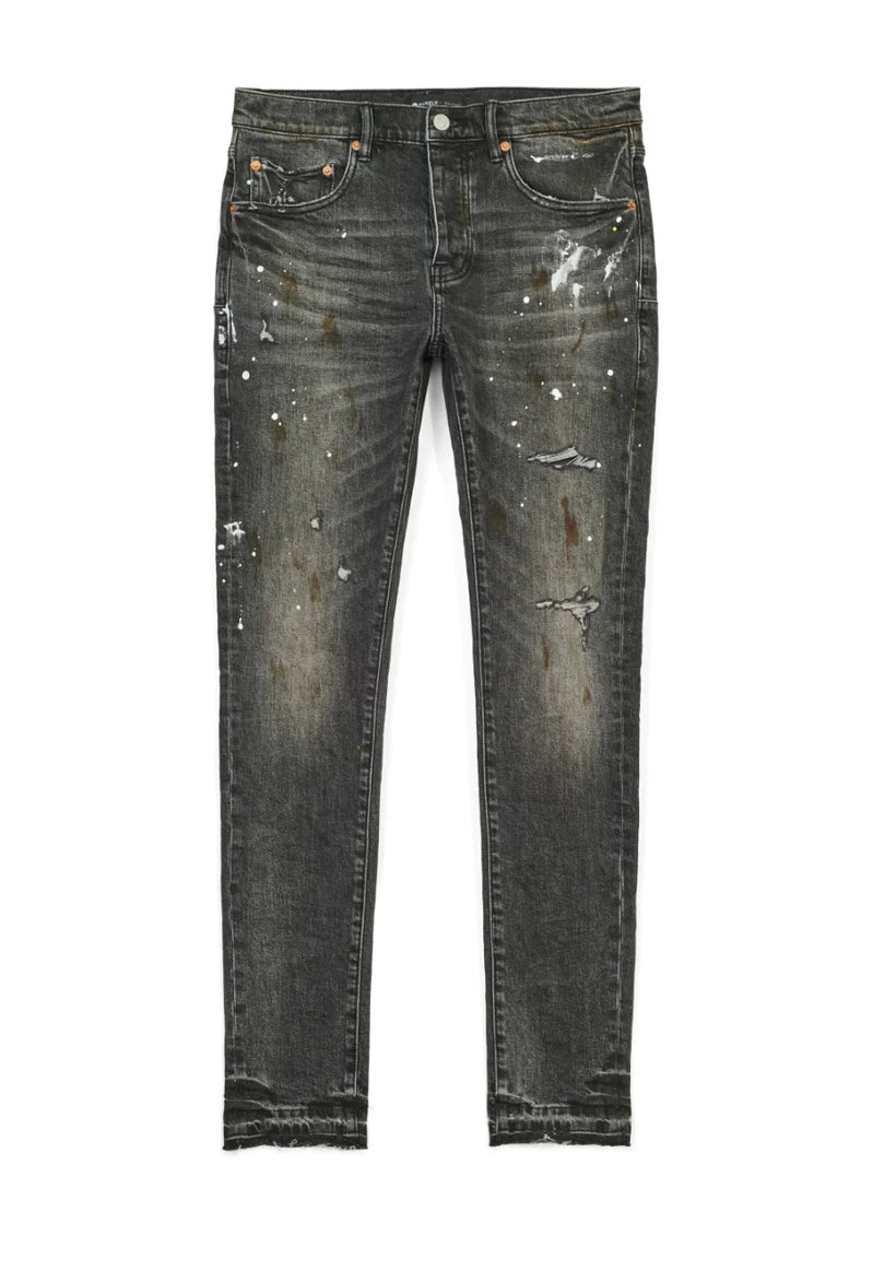 purple brand (black dirty vintage white paint jean)