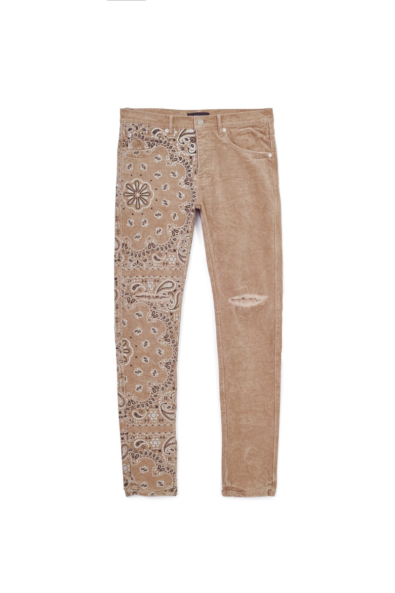 Purple brand (corduroy bandana print tan jean)
