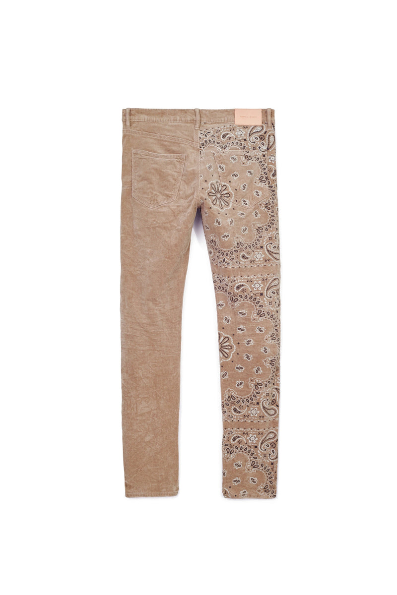 Purple brand (corduroy bandana print tan jean)