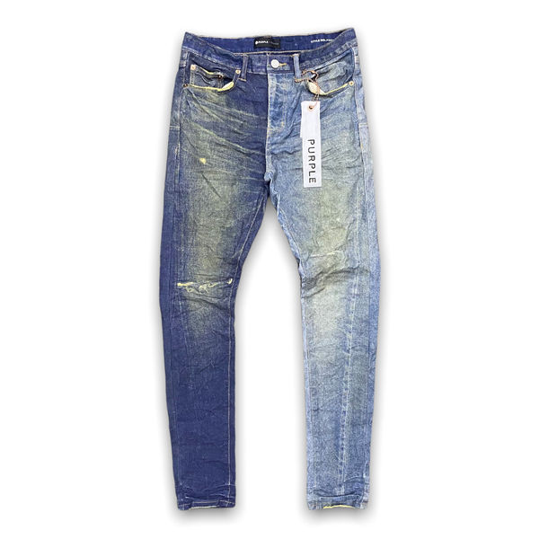 Purple brand (dirty mid drank indigo printed denim jean)