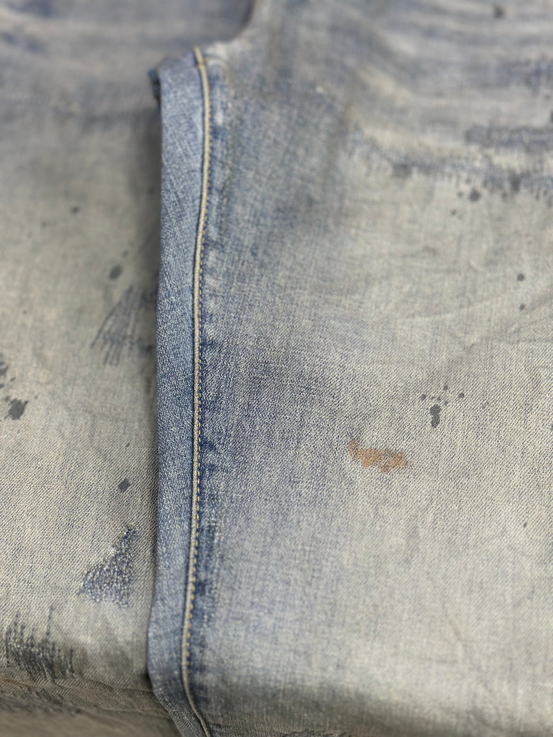 purple brand (indigo repair bleach gardient jean)