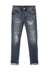 purple brand (indigo vintage holographic repair jean)