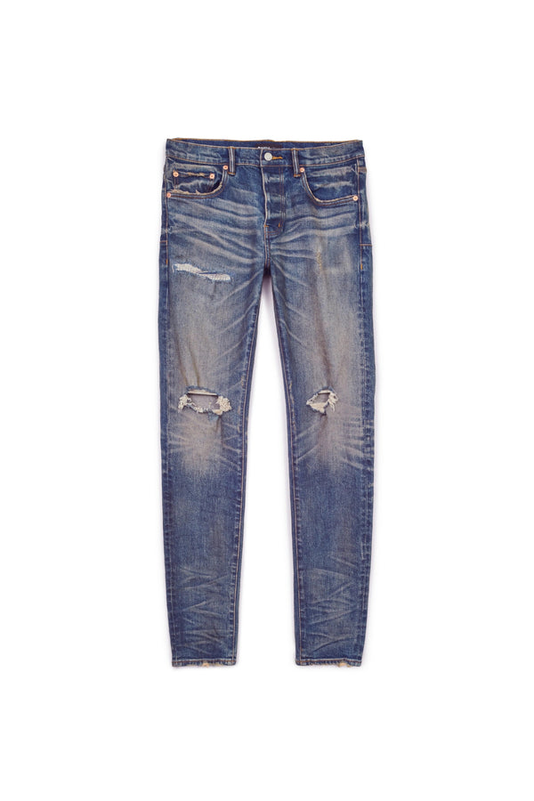 Purple brand (mid blue indigo frayed blowout jean)